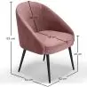 Buy Dining Chair Upholstered Velvet - Cenai Pink 60076 - prices