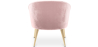 Buy Velvet upholstered accent chair with wooden legs - Oirna Light Pink 60077 - in the UK