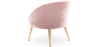 Buy Velvet upholstered accent chair with wooden legs - Oirna Light Pink 60077 with a guarantee