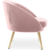 Buy Velvet upholstered accent chair with wooden legs - Oirna Light Pink 60077 in the United Kingdom