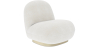 Buy Bouclé fabric upholstered armchair - Nuiba White 60078 with a guarantee