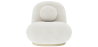 Buy Bouclé fabric upholstered armchair - Nuiba White 60078 - prices