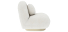 Buy Bouclé fabric upholstered armchair - Nuiba White 60078 at MyFaktory