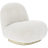 Buy Bouclé fabric upholstered armchair - Nuiba White 60078 home delivery