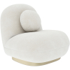 Buy Bouclé fabric upholstered armchair - Nuiba White 60078 with a guarantee