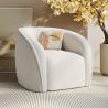 Buy White boucle armchair - upholstered - Recira White 60080 - prices