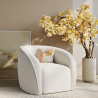 Buy White boucle armchair - upholstered - Recira White 60080 - in the UK