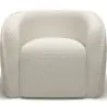 Buy White boucle armchair - upholstered - Recira White 60080 - in the UK