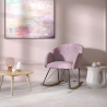 Buy Rocking armchair upholstered in velvet - Frida  Light Pink 60082 - prices