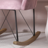 Buy Rocking armchair upholstered in velvet - Frida  Light Pink 60082 in the United Kingdom