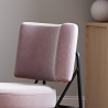 Buy Velvet upholstered dining chair - Hebay Light Pink 60085 - in the UK