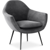 Buy Velvet upholstered armchair - Ora Dark grey 60087 - in the UK