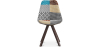 Buy Dining Chair Brielle Upholstered Scandi Design Dark Wooden Legs Premium - Patchwork Amy Multicolour 59955 - in the UK