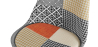 Buy Dining Chair Brielle Upholstered Scandi Design Dark Wooden Legs Premium - Patchwork Amy Multicolour 59955 - in the UK