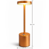 Buy Table Lamp Modern Rechargeable USB LED – Dimmable Light – Yureh Gold 60099 with a guarantee