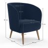 Buy Velvet upholstered armchair - Rese Dark blue 60083 with a guarantee
