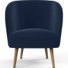 Buy Velvet upholstered armchair - Rese Dark blue 60083 - in the UK