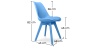 Buy Office Desk Table Wooden Design Scandinavian Style Eldrid + Premium Brielle Scandinavian Design chair with cushion Light blue 60116 at MyFaktory