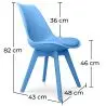 Buy Office Desk Table Wooden Design Scandinavian Style Eldrid + Premium Brielle Scandinavian Design chair with cushion Light blue 60116 at MyFaktory