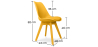 Buy Office Desk Table Wooden Design Hairpin Legs Scandinavian Style Hakon + Premium Brielle Scandinavian Design chair with cushion Yellow 60117 at MyFaktory
