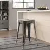 Buy Bar Stool - Industrial Design - 60cm - New Edition - Metalix Metallic bronze 60122 - prices