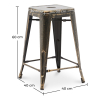 Buy Bar Stool Bistrot Metalix Industrial Design Metal - 60 cm - New Edition Metallic bronze 60122 home delivery