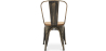 Buy Dining Chair Bistrot Metalix Industrial Metal and Light Wood - New Edition Metallic bronze 60123 - in the UK