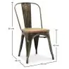 Buy Dining Chair Bistrot Metalix Industrial Metal and Light Wood - New Edition Metallic bronze 60123 with a guarantee