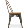 Buy Dining Chair Bistrot Metalix Industrial Metal and Light Wood - New Edition Metallic bronze 60123 at MyFaktory