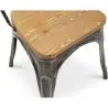 Buy Dining Chair Bistrot Metalix Industrial Metal and Light Wood - New Edition Metallic bronze 60123 home delivery