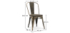 Buy Dining Chair Bistrot Metalix Industrial Metal and Dark Wood - New Edition Metallic bronze 60124 in the United Kingdom