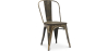 Buy Dining Chair Bistrot Metalix Industrial Metal and Dark Wood - New Edition Metallic bronze 60124 in the United Kingdom