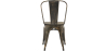 Buy Dining Chair Bistrot Metalix Industrial Metal and Dark Wood - New Edition Metallic bronze 60124 - in the UK