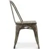 Buy Dining Chair Bistrot Metalix Industrial Metal and Dark Wood - New Edition Metallic bronze 60124 in the United Kingdom