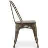 Buy Dining Chair Bistrot Metalix Industrial Metal and Dark Wood - New Edition Metallic bronze 60124 at MyFaktory