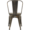 Buy Dining Chair Bistrot Metalix Industrial Metal and Dark Wood - New Edition Metallic bronze 60124 in the United Kingdom