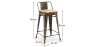 Buy Bar Stool with Backrest - Industrial Design - Wood & Steel - 60cm - New Edition - Metalix Metallic bronze 60125 in the United Kingdom