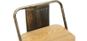 Buy Bar Stool with Backrest - Industrial Design - Wood & Steel - 60cm - New Edition - Metalix Metallic bronze 60125 - prices