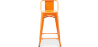 Buy Bar Stool with Backrest - Industrial Design - 60cm - New Edition - Metalix Orange 60126 - in the UK