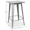 Buy Bar Table Bistrot Metalix industrial Metal - 100cm- New Edition Steel 60127 in the United Kingdom