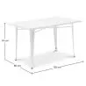 Buy Dining Table Bistrot Metalix style industrial Metal - 120 cm - New Edition White 60128 in the United Kingdom