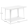 Buy Dining Table Bistrot Metalix style industrial Metal - 120 cm - New Edition White 60128 in the United Kingdom