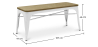 Buy Bench Bistrot Metalix Industrial Metal and Light Wood - New Edition White 60131 - in the UK