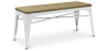 Buy Bench Bistrot Metalix Industrial Metal and Light Wood - New Edition White 60131 in the United Kingdom