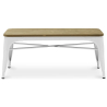 Buy Bench Bistrot Metalix Industrial Metal and Light Wood - New Edition White 60131 - in the UK