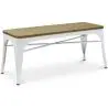 Buy Bench Bistrot Metalix Industrial Metal and Light Wood - New Edition White 60131 in the United Kingdom
