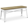 Buy Bench Bistrot Metalix Industrial Metal and Light Wood - New Edition White 60131 - prices