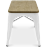Buy Bench Bistrot Metalix Industrial Metal and Light Wood - New Edition White 60131 in the United Kingdom