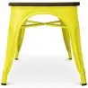 Buy Bench Bistrot Metalix Industrial Metal and Dark Wood - New Edition Yellow 60132 home delivery