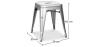 Buy Industrial Design Stool - 45cm - New Edition - Metalix Silver 60139 at MyFaktory